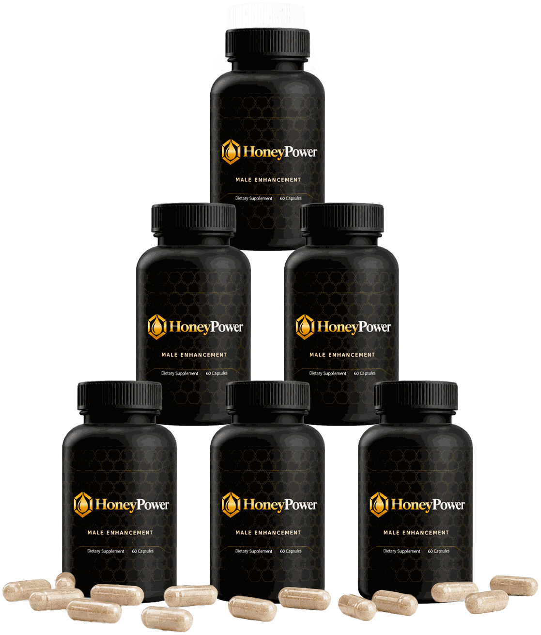 HoneyPower male enhancement benefits and product information graphic